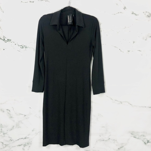 NORMA KAMALI Black Jersey Knit Dress - Picture 5 of 10